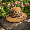 Flower Garden- Burned Small Brim Fedora
